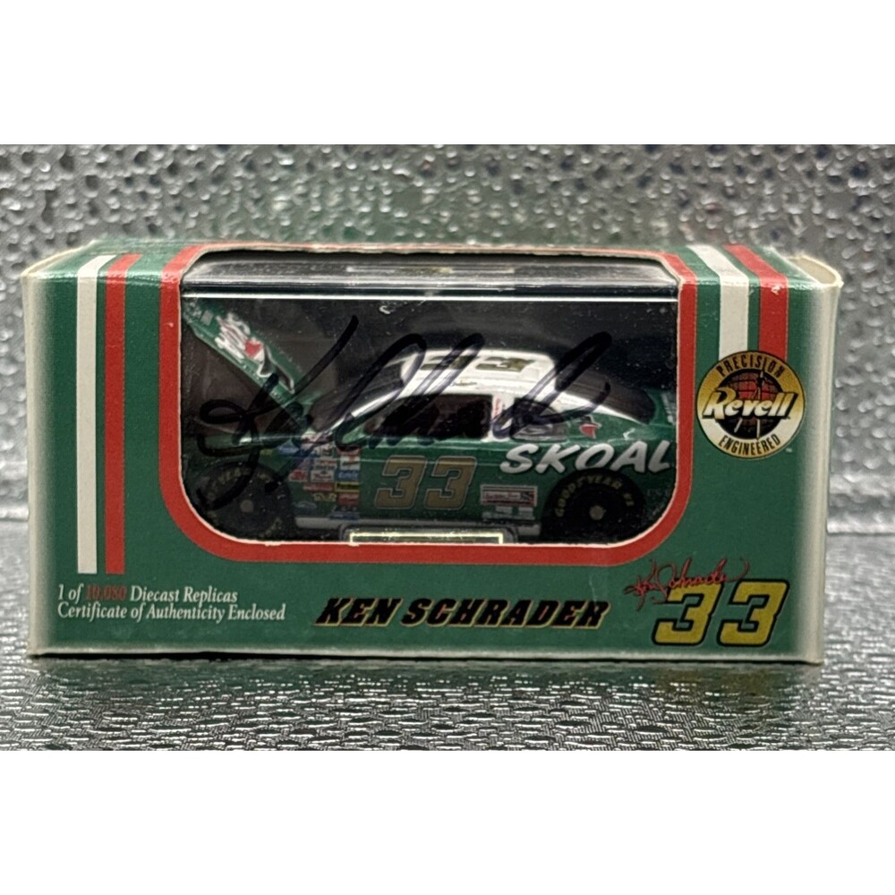 Signed Ken Schrader #33 Skoal Revell 1:64 NASCAR Diecast Limited Edition